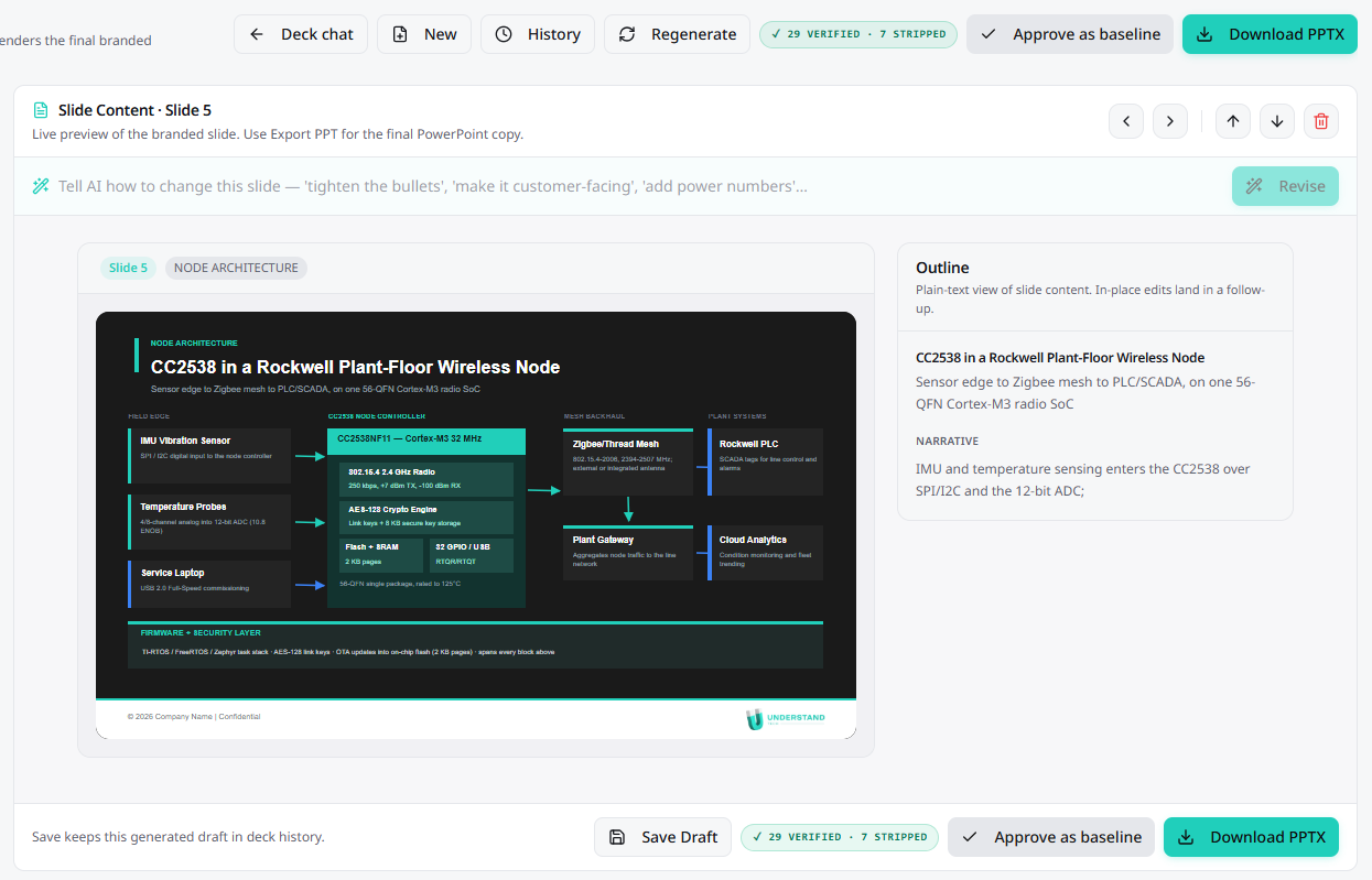 Sales Deck Generator interface preview